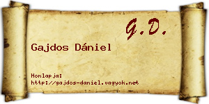 Gajdos Dániel névjegykártya